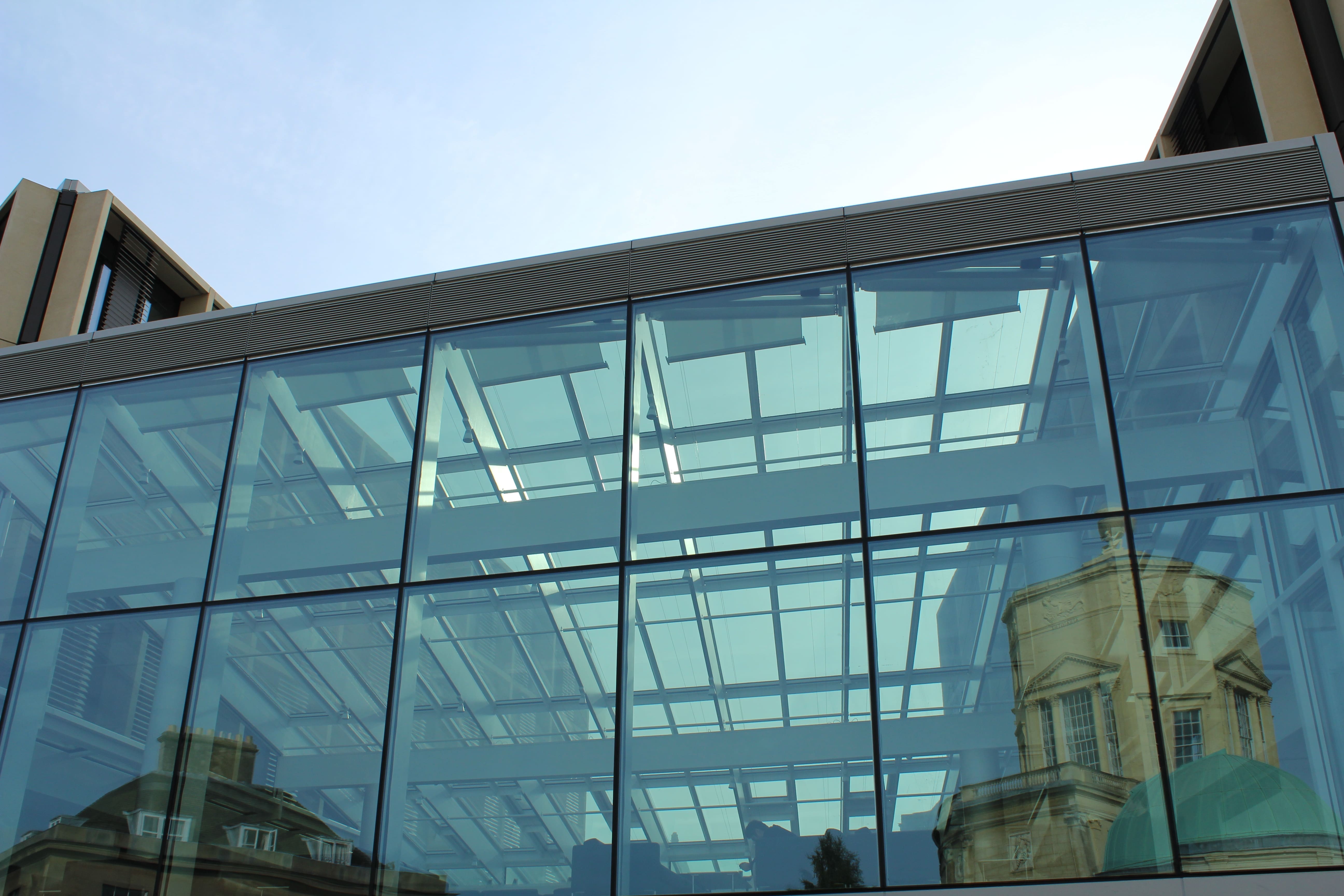 large glass building