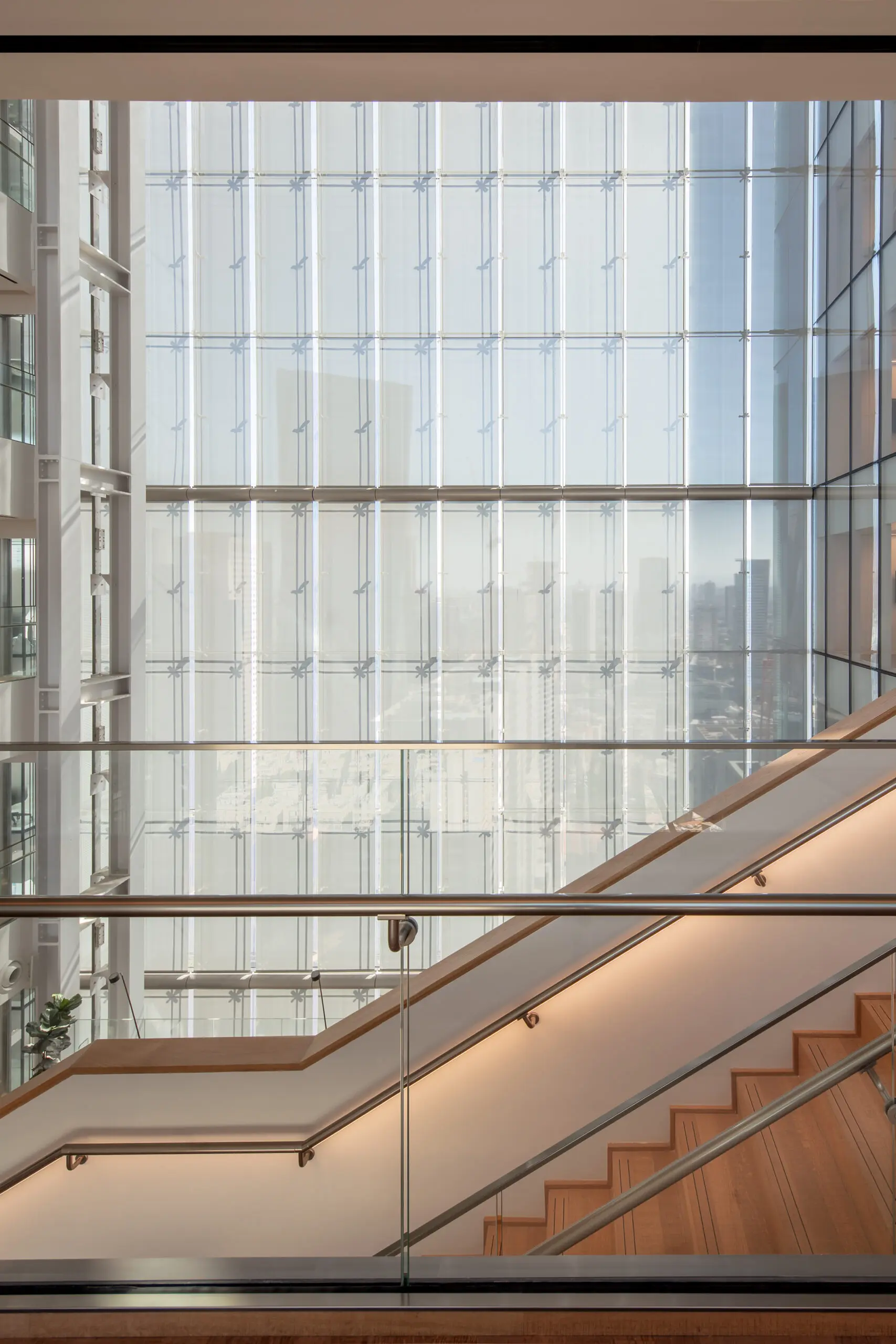 Landmark Tel Aviv inside the building, staircase, facade