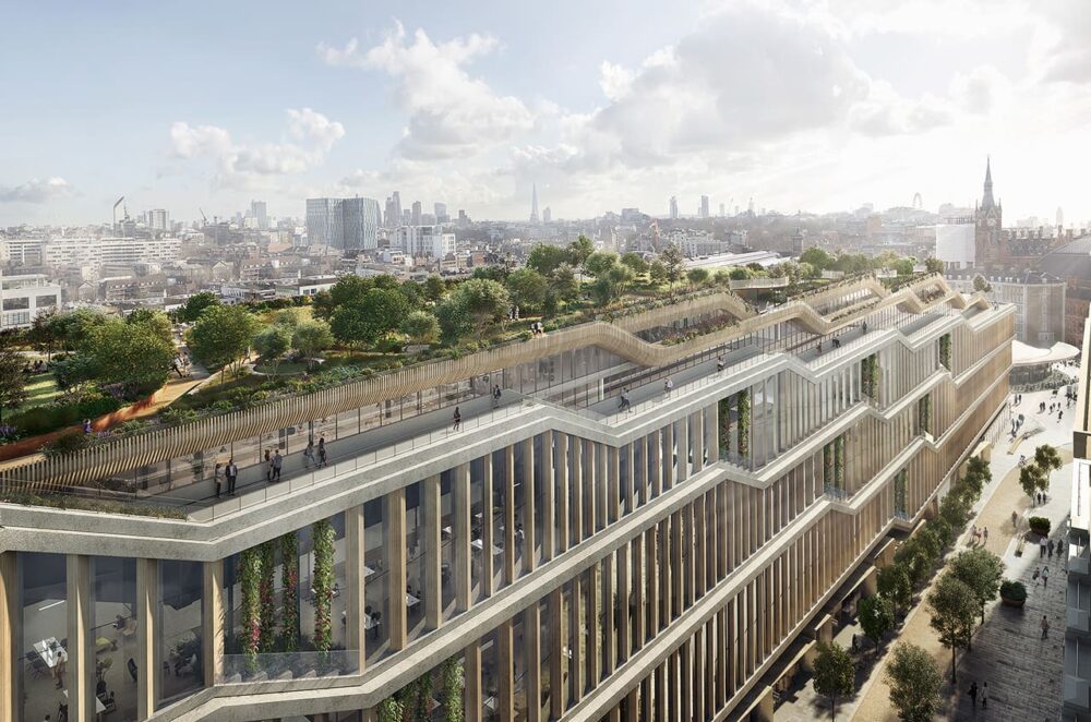 KGX1, 11-story building that spans over 1 million square feet and is known for its horizontal design, often referred to as a 