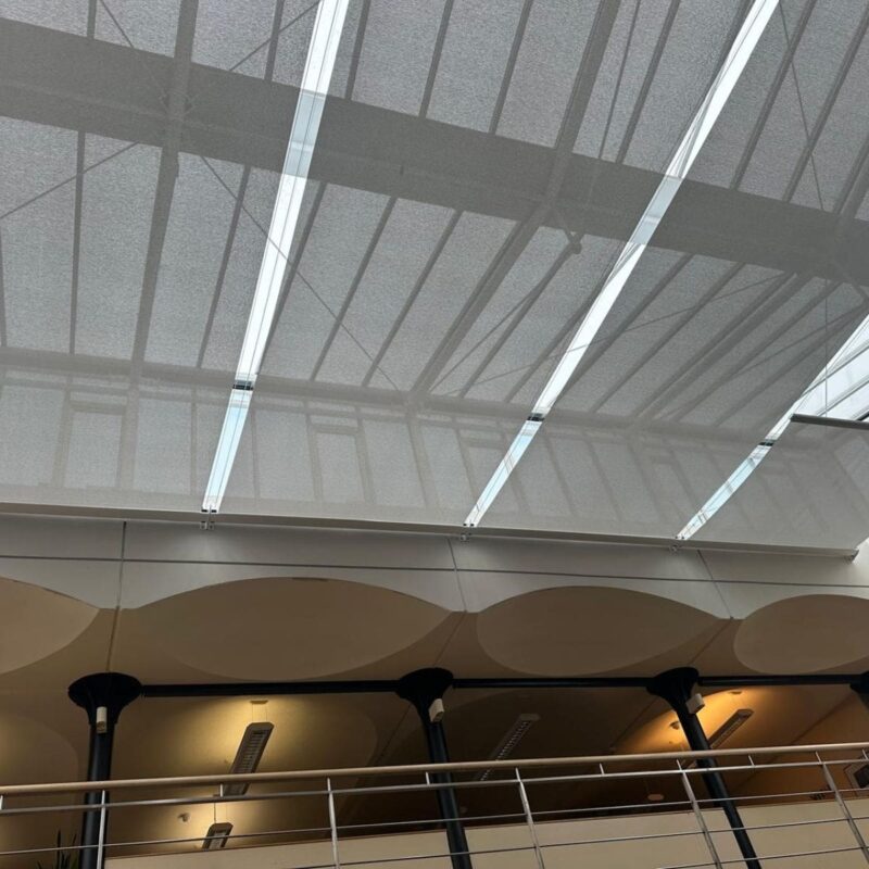Transforming mezzanine in commercial office into functional workspace for 50 desks
